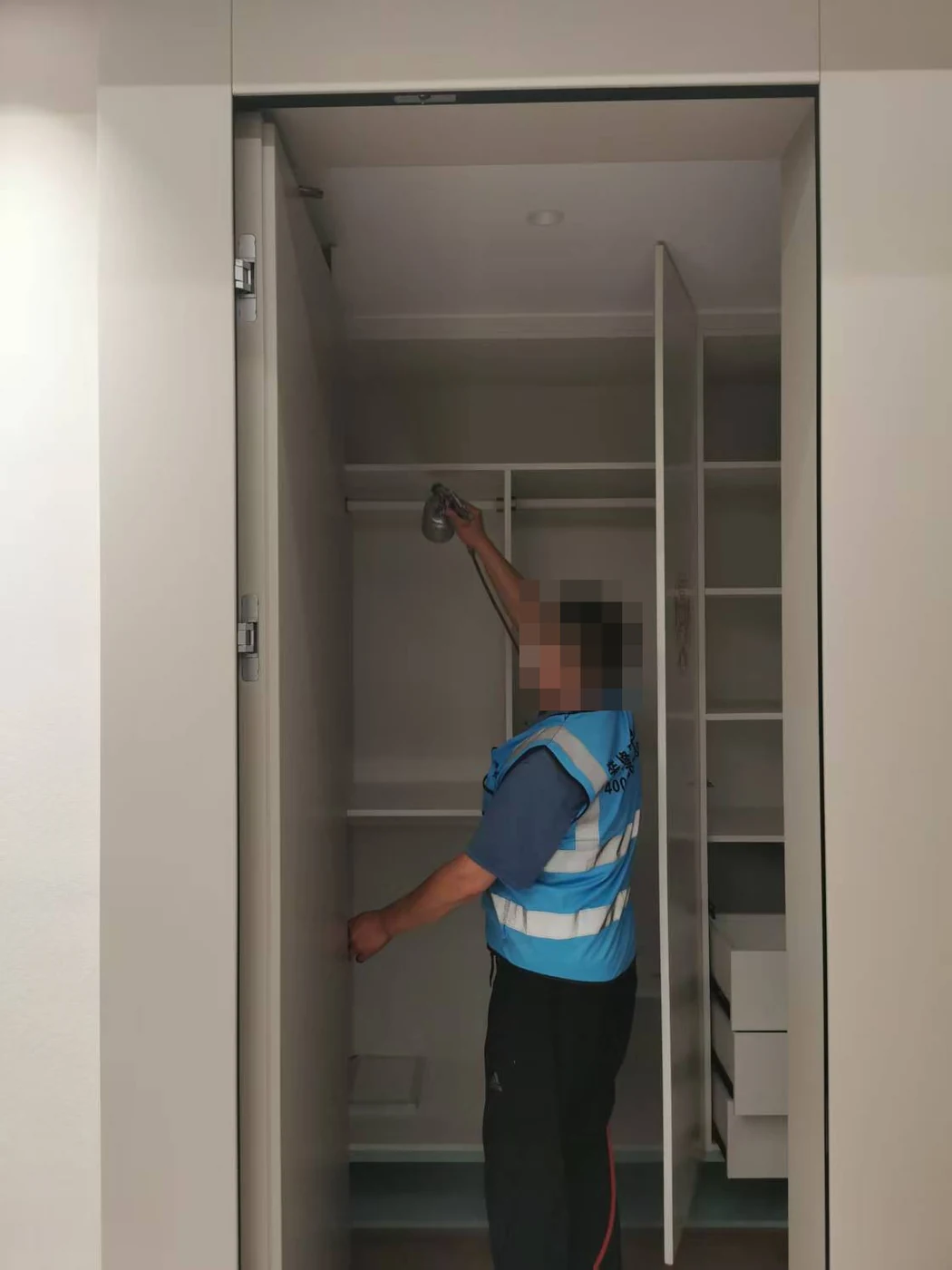 500㎡三层别墅柜体上部施工实景